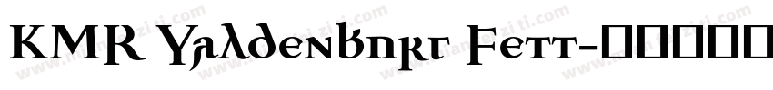 KMR Waldenburg Fett字体转换